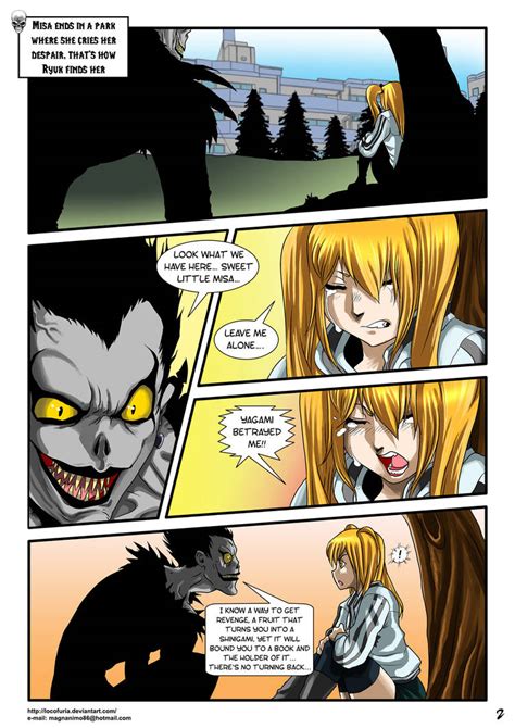 Ryuk is the death note hentai monster who will end up violating the blonde schoolgirl, he knows very well that making him eat his apple will make it completely him to put his big fat cock inside his virgin vagina to leave all his milk inside she. Ryuk and Misa naked are very horny before fucking, Misa is transformed into a monster in this death ... 